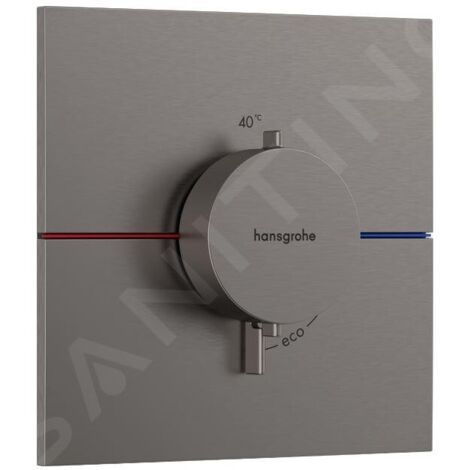Hansgrohe ShowerSelect Comfort - Mitigeur thermostatique encastré, chrome noir brossé 15574340