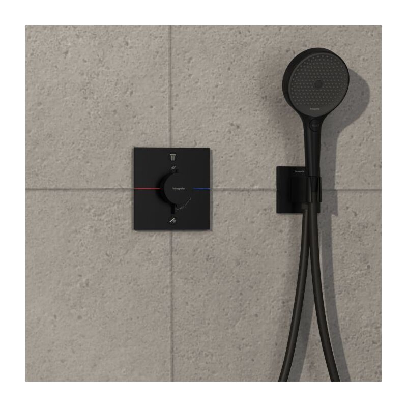 Hansgrohe - ShowerSelect Comfort - Mitigeur thermostatique encastré, 2 sorties, noir mat 15572670