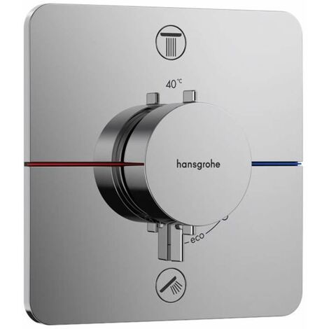 Hansgrohe ShowerSelect Comfort - Mitigeur thermostatique encastré pour 2 sorties, chrome 15583000