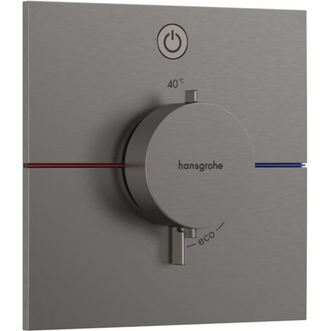 Hansgrohe ShowerSelect Comfort - Unterputz-Thermostatarmatur, Chrom schwarz gebürstet 15571340