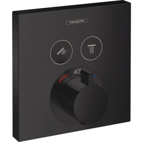 hansgrohe ShowerSelect Miscelatore termostatico ad incasso per 2 utenze, nero opaco, 15763670
