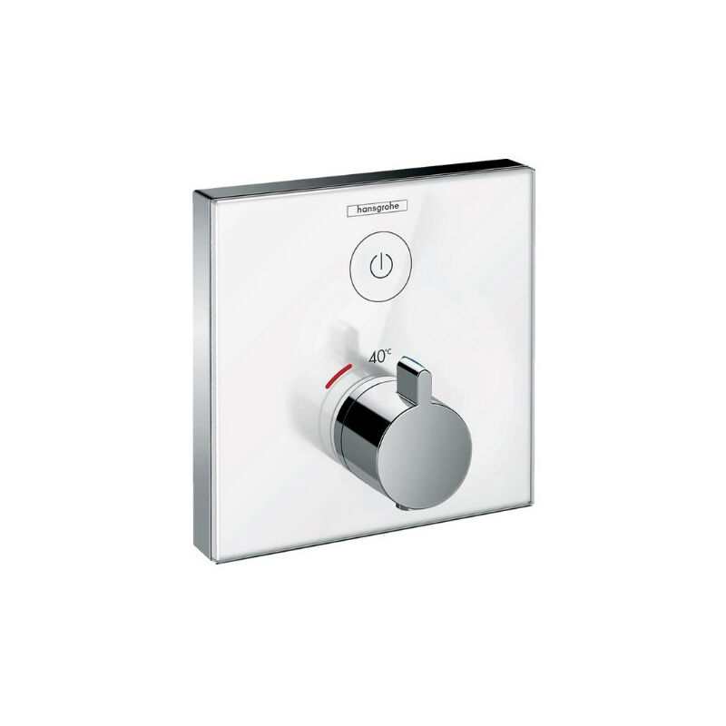

Termostato empotrado ShowerSelect vidrio TH 1 función blanco/cromo - Hansgrohe