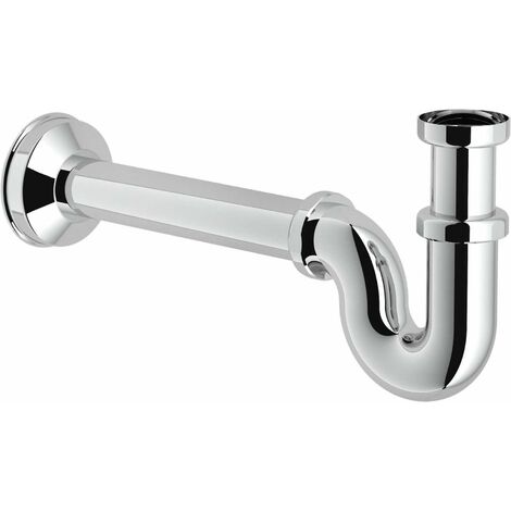 Hansgrohe – Siphon tube pour bidet – Chrome – Raccord G 1 1/4' – Hauteur d'eau 50 mm – Distance au mur 275 mm – 55237000