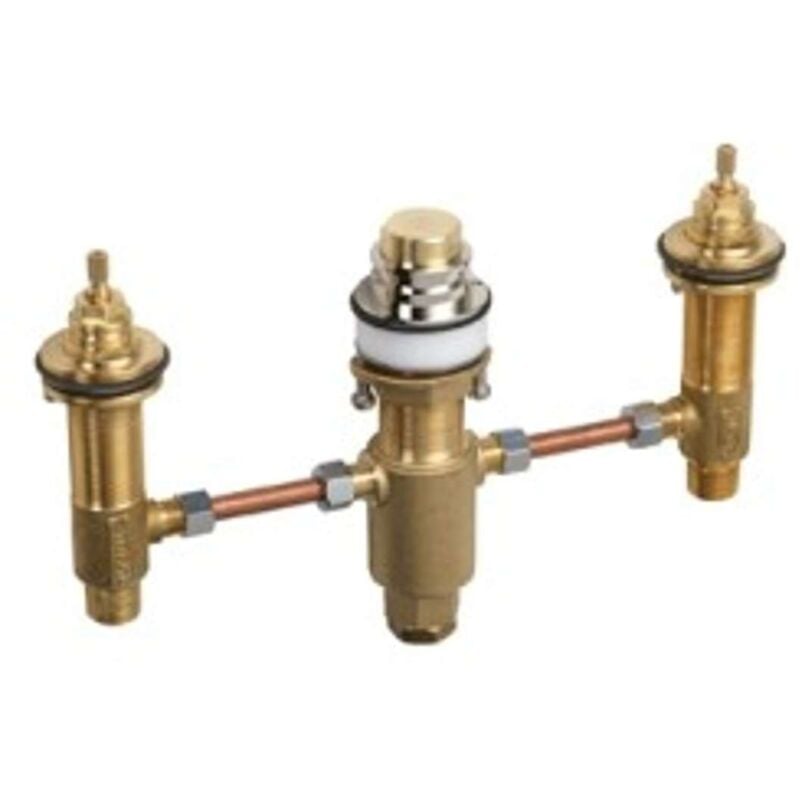 Hansgrohe Corps d’encastrement - Corps de base de mitigeur de baignoire à trois trous pour le bord de baignoire 13233180