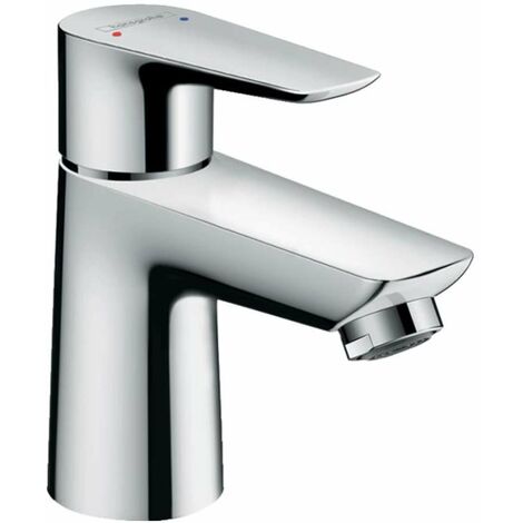 Hansgrohe Talis E - Miscelatore monocomando 80 per lavabo, LowFlow 3,5 l/min, con sistema di scarico, cromato 71705000