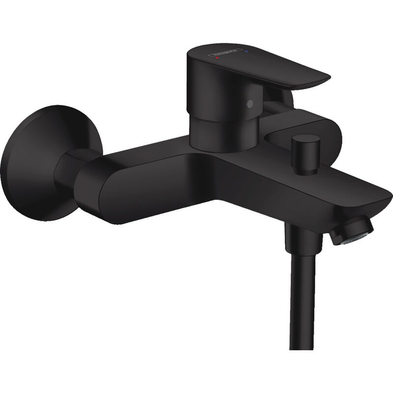 Talis e Mitigeur bain/douche avec Limiteur de température, Noir mat (71740670) - Hansgrohe