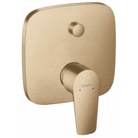 Hansgrohe – Mitigeur de baignoire encastré bronze brossé – Débit 29 l/min – Installation sur corps d'encastrement – Limiteur de température réglable