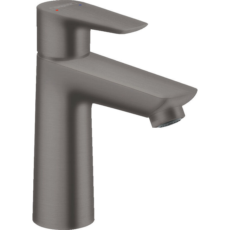 Hansgrohe - Talis e mitigeur de lavabo 110, avec tirette et vidage, noir chromé brossé (71710340)