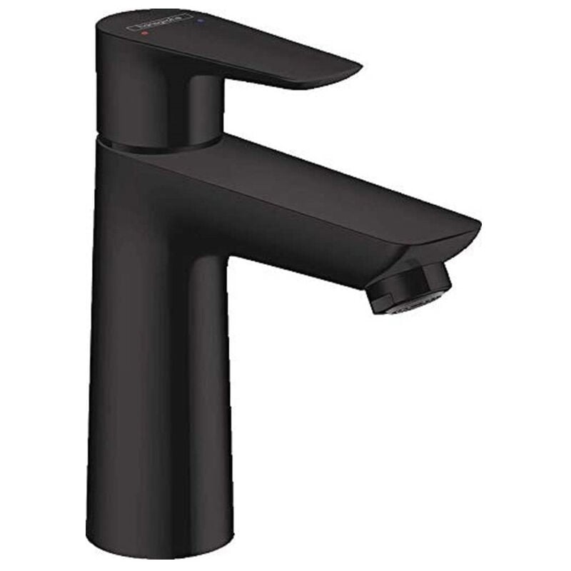 Hansgrohe - Talis e Mitigeur de lavabo 110, sans tirette ni vidage, noir mat (71712670)