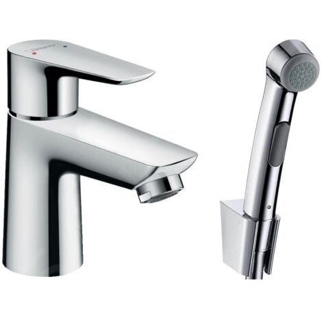 Hansgrohe Talis E - Mitigeur pour lavabo avec douchette Bidette, chrome 71729000