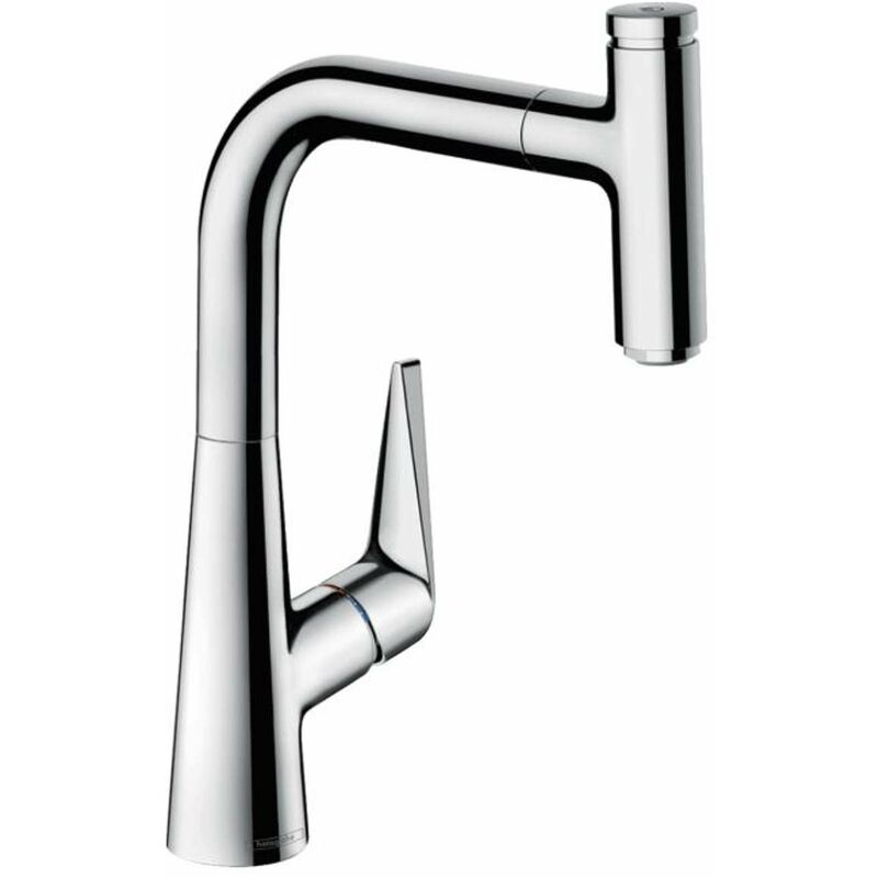 Hansgrohe Talis M51 - Miscelatore da lavello M5115-H220 con doccetta estraibile, sBOX, cromato 73852000