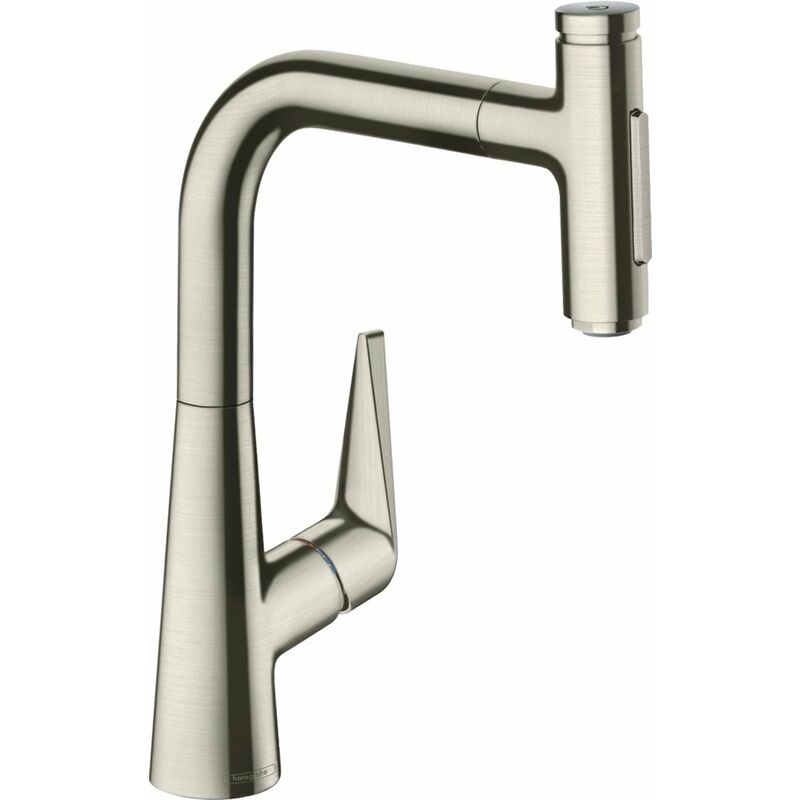 

Hansgrohe Talis M51 monomando de cocina 220, ducha extraíble, 2jet, sBox, color: Acabado en acero inoxidable - 73868800