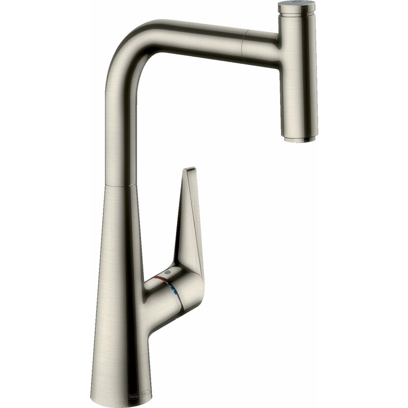 

Talis M51 monomando de cocina 300, caño extraíble, 1jet, sBox, color: Acabado en acero inoxidable - 73853800 - Hansgrohe