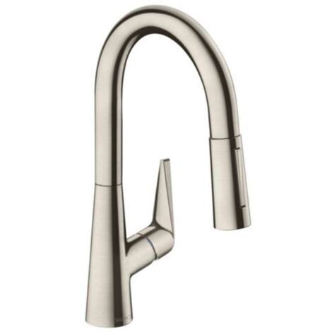 Hansgrohe Talis M51 - Spültisch Einhebelmischer 160 mit ausziehbarer Geschirrbrause, Edelstahl 72815800