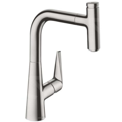 Hansgrohe Talis Select M51 - Mitigeur d’évier 220 avec sortie extractable, aspect inox 72822800