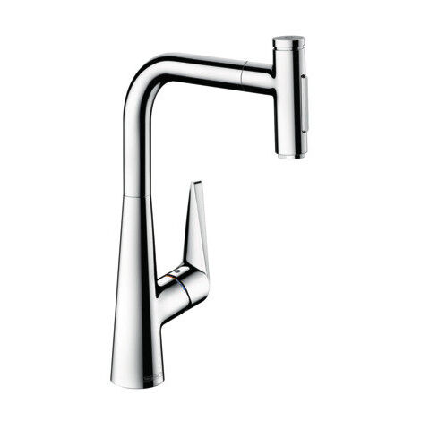Hansgrohe - Mitigeur cuisine 300 Talis Select M51 avec douchette extractible 2 jets sBox finition Stainless Steel Finish