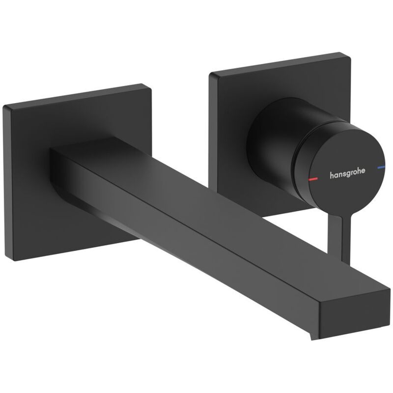 Tecturis E - Unterputz-waschtischarmatur, Mit Ablaufgarnitur, 2-loch-montage, Ecosmart, Schwarz Matt 73051670 - Hansgrohe