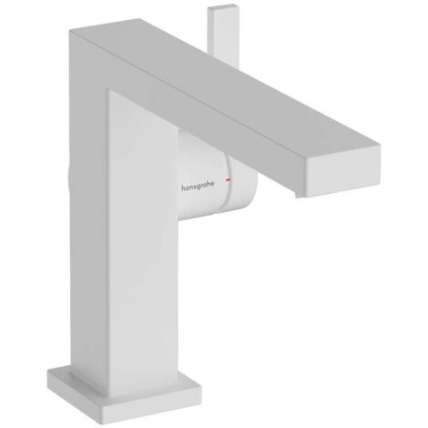 Hansgrohe Tecturis E - Grifo de lavabo, con desagüe Push-Open, CoolStart, EcoSmart, blanco mate 73024700