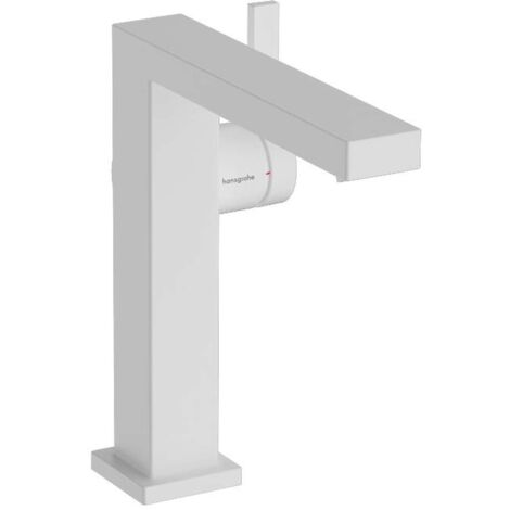 Hansgrohe Tecturis E - Grifo de lavabo, con desagüe Push-Open, CoolStart, EcoSmart, blanco mate 73040700