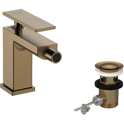 Hansgrohe Tecturis E - Miscelatore per bidet, con sistema di scarico, bronzo spazzolato 73200140