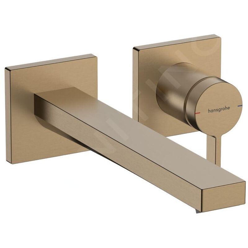 Tecturis e - Mitigeur de lavabo encastré, avec vidage, installation à 2 trous, EcoSmart, bronze brossé 73051140 - Hansgrohe