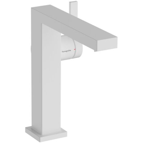 Hansgrohe Tecturis E - Waschtischarmatur mit Push-Open-Ablaufgarnitur, CoolStart, EcoSmart, weiß matt 73042700
