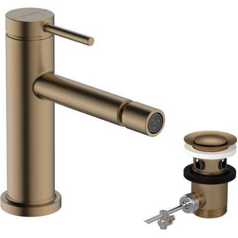 Hansgrohe Tecturis S - Grifo de bidé con desagüe, bronce cepillado 73201140