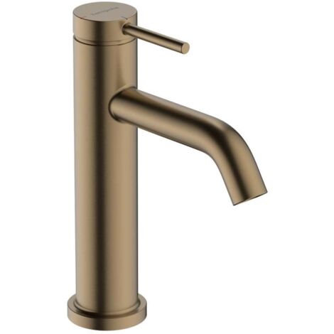 Hansgrohe Tecturis S - Grifo de lavabo con desagüe, CoolStart, EcoSmart, bronce cepillado 73314140