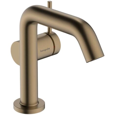 Hansgrohe Tecturis S - Grifo de lavabo con desagüe, CoolStart, EcoSmart, bronce cepillado 73323140