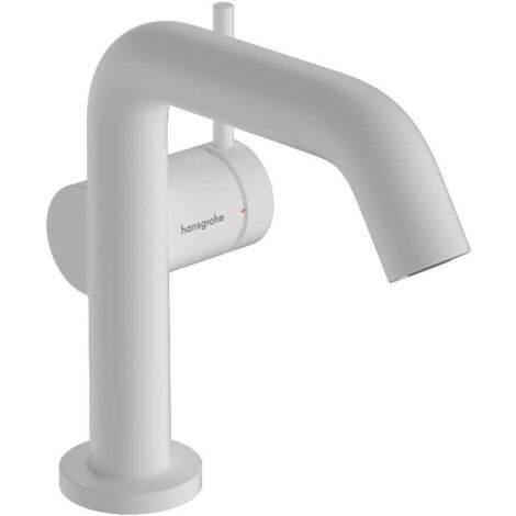 Hansgrohe Tecturis S - Grifo de lavabo, con desagüe Push-Open, CoolStart, EcoSmart, blanco mate 73322700
