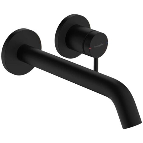 Hansgrohe Tecturis S - Grifo empotrado de lavabo, montaje de 2 orificios,  EcoSmart, negro mate 73351670