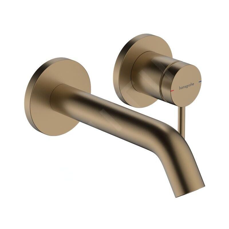 Tecturis s - Mitigeur de lavabo encastré, avec vidage, installation à 2 trous, EcoSmart, bronze brossé 73350140 - Hansgrohe