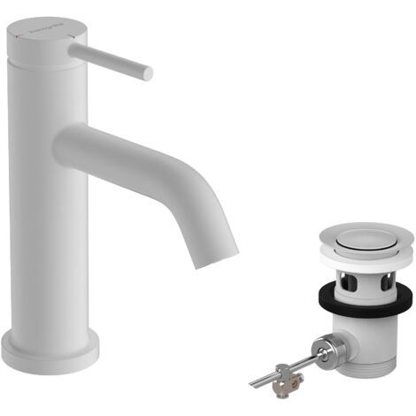 Hansgrohe Tecturis S - Waschtischarmatur mit Ablaufgarnitur, CoolStart, EcoSmart, weiß matt 73302700