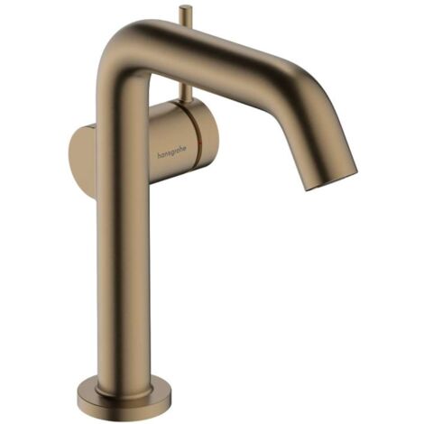 Hansgrohe Tecturis S - Waschtischarmatur mit Push-Open-Ablaufgarnitur, CoolStart, EcoSmart, Bronze gebürstet 73340140