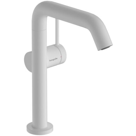 Hansgrohe Tecturis S - Waschtischarmatur mit Push-Open-Ablaufgarnitur, CoolStart, EcoSmart, weiß matt 73364700