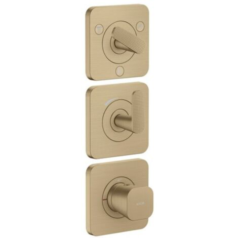 hansgrohe Thermostat-Modul Axor Citterio C cub cut, brushed bronze, UP mit Rosetten