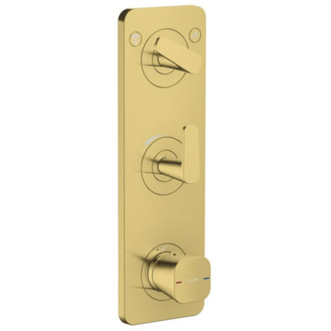 hansgrohe Thermostat-Modul Axor Citterio C o. Struk., pol. gol optic, UP mit Platte