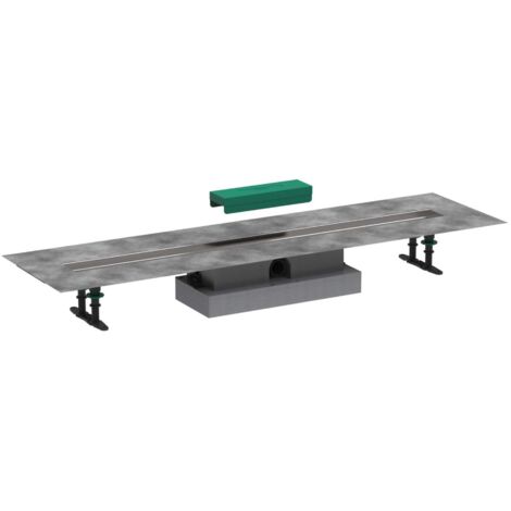 Hansgrohe uBox universal - Kit completo de canaleta de ducha lineal 1000, para instalación plana, acero inoxidable 56020180