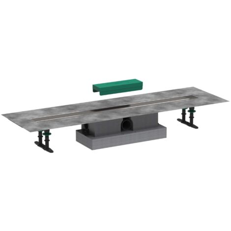Hansgrohe uBox universal - Kit completo de canaleta de ducha lineal 900, para instalación estándar, acero inoxidable 56025180