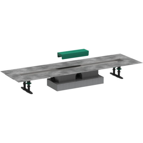 Hansgrohe uBox universal - Komplettset für flache Installation 900 für Duschrinnen Fertigsets, Edelstahl 56019180