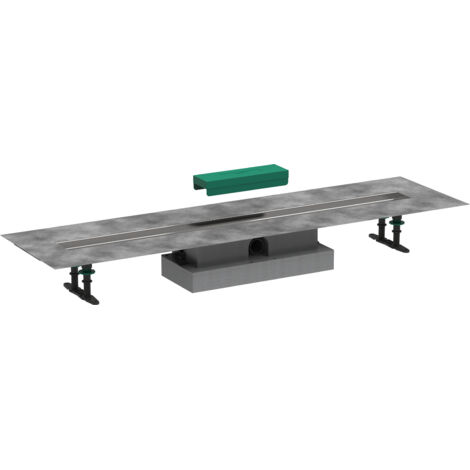 Hansgrohe uBox universal - Set completo canalina lineare per doccia 1000, installazione piana, acciaio inox 56020180
