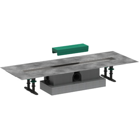 Hansgrohe uBox universal - Set per installazione standard del canale d scarico doccia lineare 700, acciaio inox 56023180