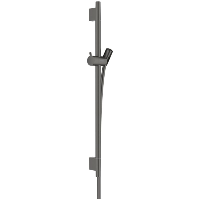 Barre de douche Hansgrohe Unica s Puro 65 cm avec flexible Noir chromé brossé