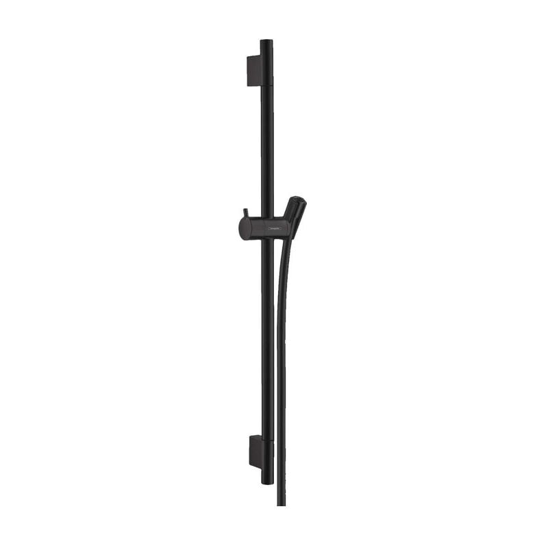 Hansgrohe - Unica Barre de douche s Puro 65 cm avec flexible de douche, Noir mat (28632670)