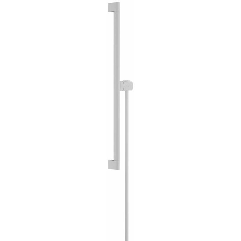 Hansgrohe - Unica - Barre de douche 10 cm, avec flexible, blanc mat 24405700
