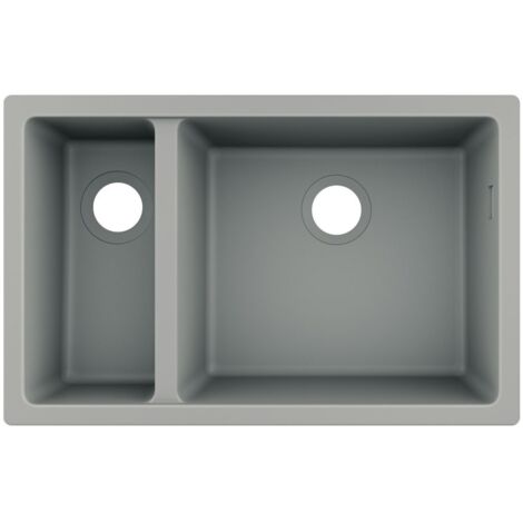 hansgrohe Unterbauspüle S51 S510-U635 180x450mm, Betongrau