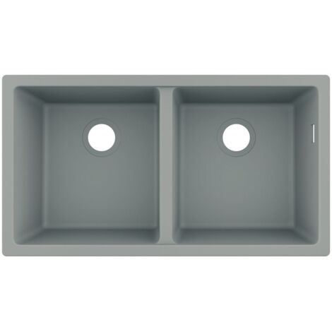 hansgrohe Unterbauspüle S51 S510-U770 370x370mm, Betongrau