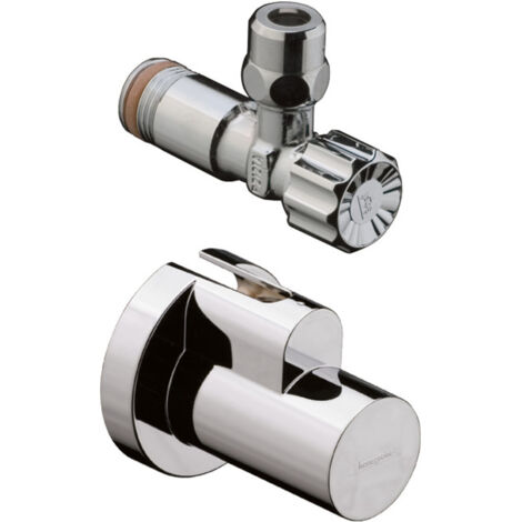 Hansgrohe Válvulas angulares - Válvula angular con tapa, níquel cepillado 13954820