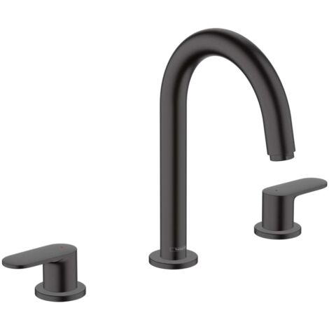 Hansgrohe Vernis Blend - Miscelatore da lavabo, con sistema di scarico, montaggio a 3 fori, nero opaco 71553670