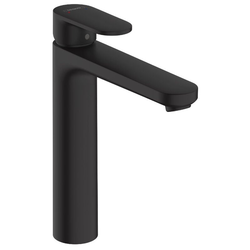 Hansgrohe - Vernis Blend Mitigeur de lavabo 190 avec tirette et vidage synthétique, Noir mat (71552670)